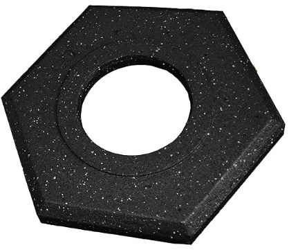 Recycled Hexagon Rubber Base - 16 lbs. *Base Only*