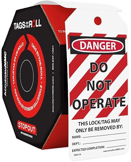 Danger Tags By-The-Roll: Do Not Operate 100 Tags per Roll