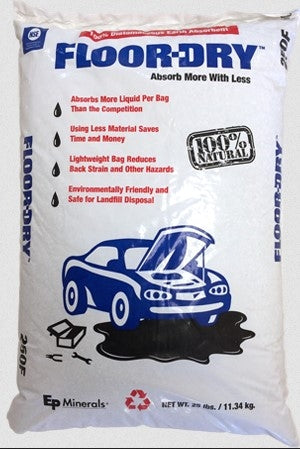 Floor-Dry (DE) absorbent - EP Minerals 25lb bag - 80bags per pallet