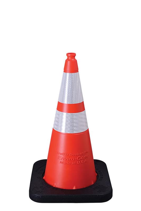 Enviro Cone, 28" w/Base, (1) 6" & (1) 4" 3M Reflective Collars, 7lbs.