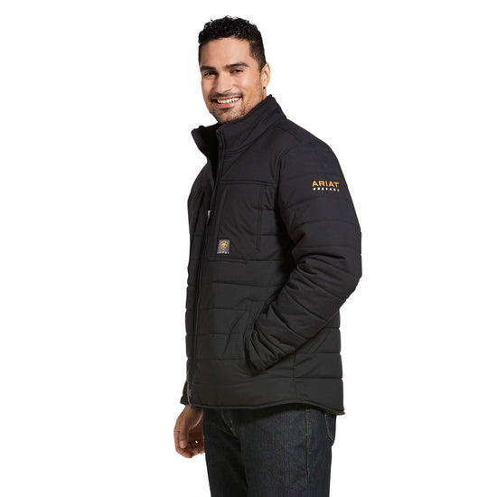 Men's Rebar Valliant Stretch Canvas Insulated Jacket, black