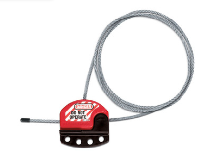 Cable Lockout Device w. Adjustable Steel Cable Lockout, 6ft (1.8m)