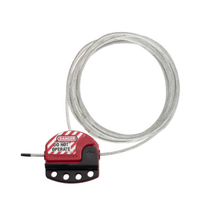 Cable Lockout Device w. Adjustable Cable Lockout, 15ft (4.6m) Cable