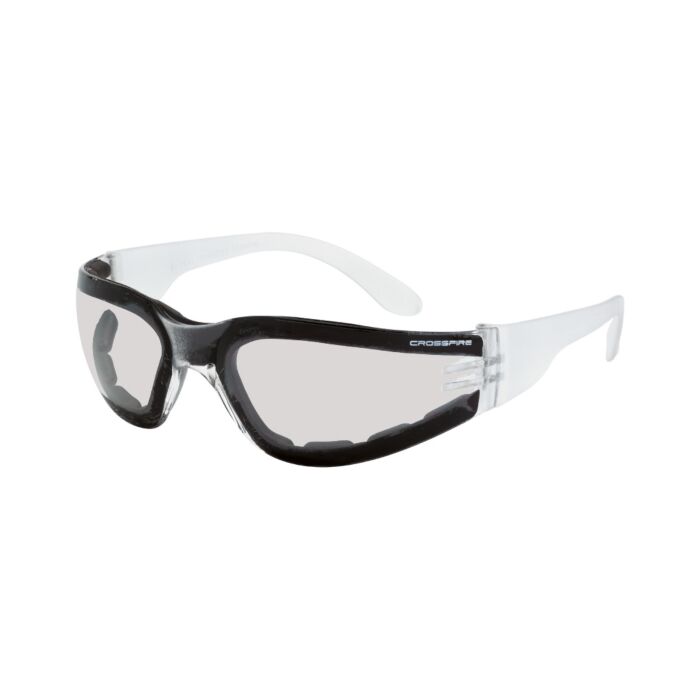 Indoor/Outdoor anti-fog glass, crossfire shield, foam lined