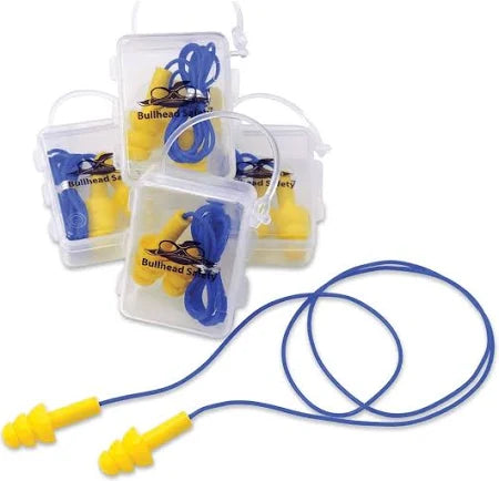 Bullhead Safety HP-S2 Corded, Reuasable Silicone Earplugs with Carry Case