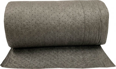 30"x150' universal three-ply SMS sorbent roll, gray with perforations