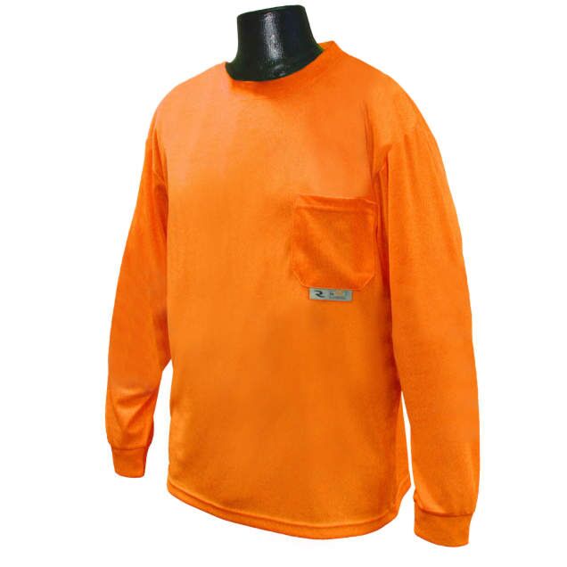 Radians ST21-N Non-Rated Long Sleeve T-shirt with Max-Dri, Orange