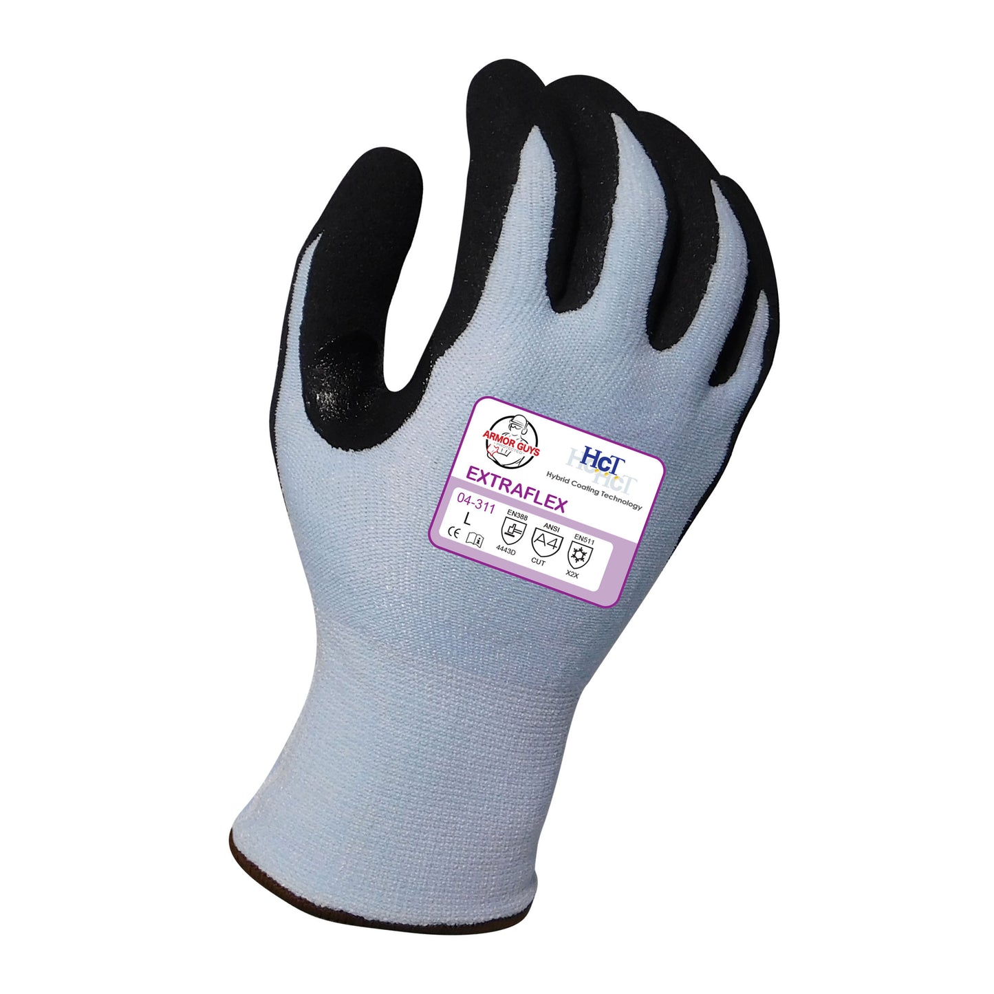 13g, Blue Cut A4 Resistant/ Engineered Yarn Liner, Fleece Liner, Microfoam Nitrile palm, 6dz/cs