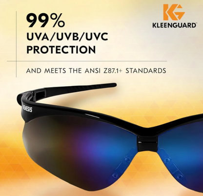 V30 Nemesis™ Safety Glasses, Blue Mirror,