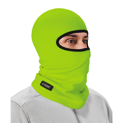 N-Ferno 6821HV balaclava face mask 2-way stretch fleece, lime