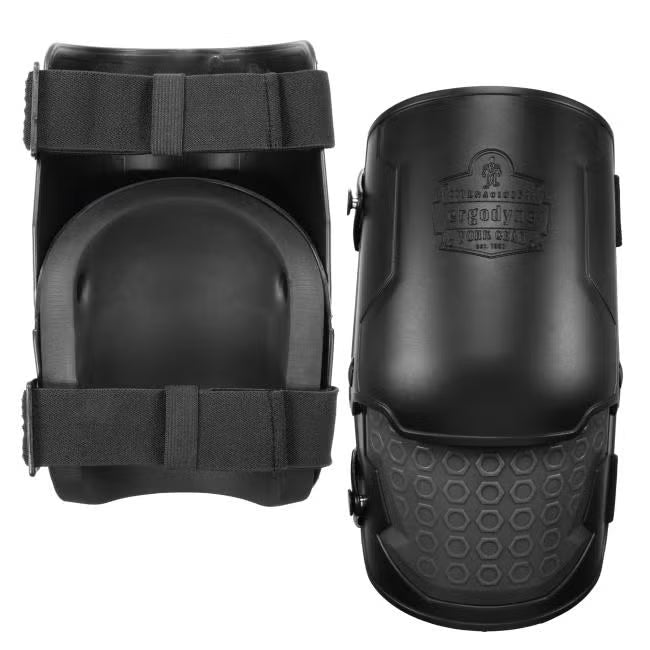Ergodyne Hard Shell Hinged Knee Pads - Non-Marring Rubber Cap