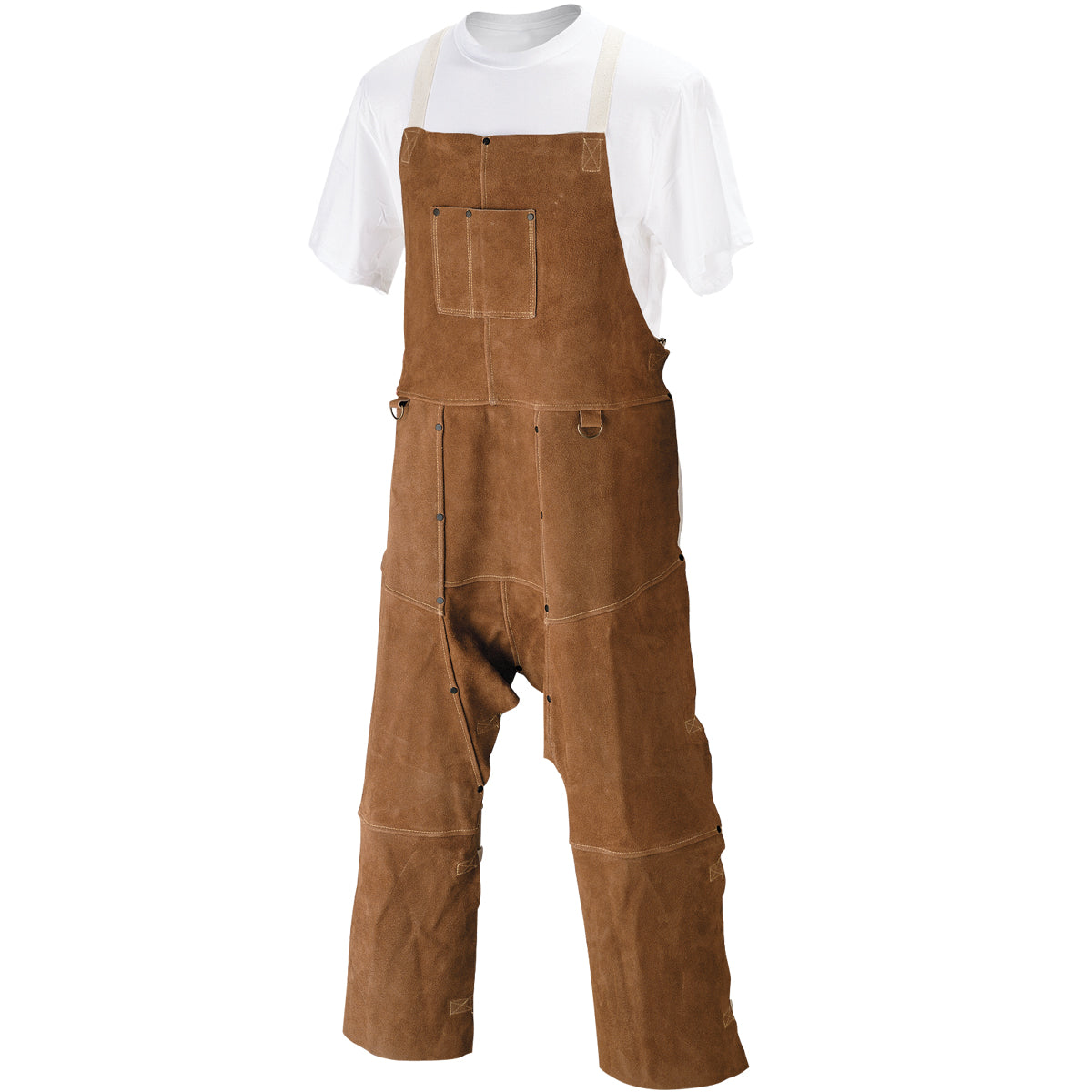 36" Split Cowhide Split-Leg bib apron, Kevlar stitching 
