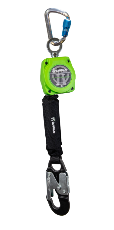 6' Web Retractable with Aluminum Snap Hook & Aluminum Carabiner