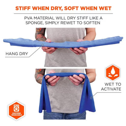 Ergodyne Chill-Its 6602 Evaporative Cooling Towel - Blue