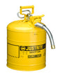 5 Gallon, 1" Metal Hose, Steel Safety Can for Diesel, Type II, AccuFlow™, Yellow