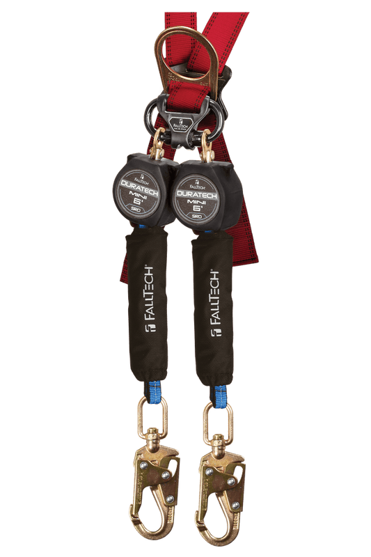 6' Web Mini SRD Twin-leg Steel Carabiner/Clip+Steel Swivel Snap Hooks 

