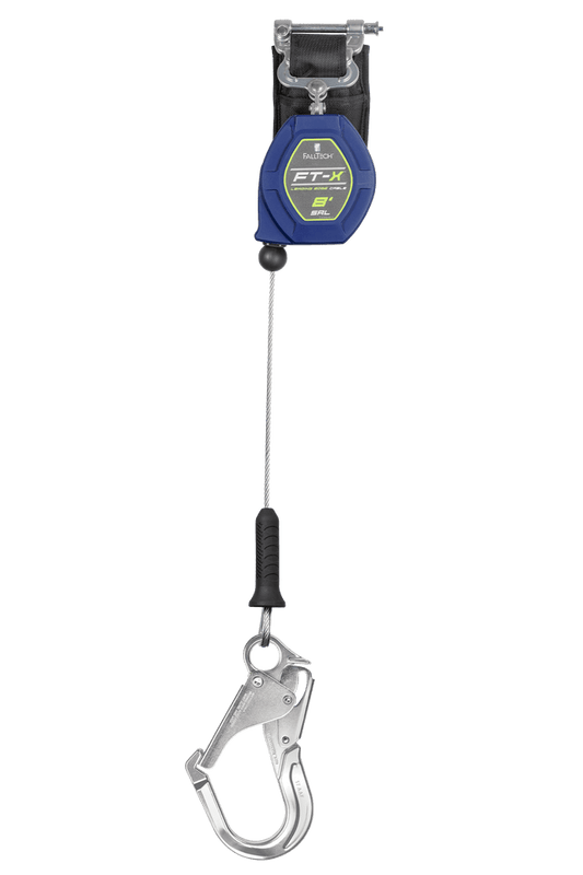 8' FT-X™ Cable Class 2 Leading Edge Personal SRL, Single-leg with Aluminum Rebar Hook