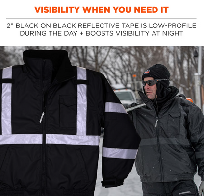 Enhanced Visibility Reflective Winter Bomber Jacket - Non-Certified