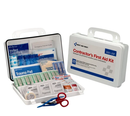 First Aid Only 25 Person Contractor First Aid Kit, Plastic Case, OSHA Compliant