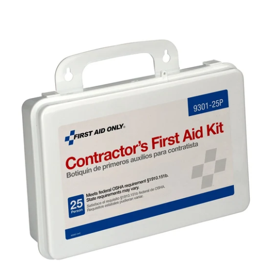 First Aid Only 25 Person Contractor First Aid Kit, Plastic Case, OSHA Compliant