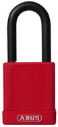 Plastic-Covered Aluminum Core Padlock 74 -Red - keyed different