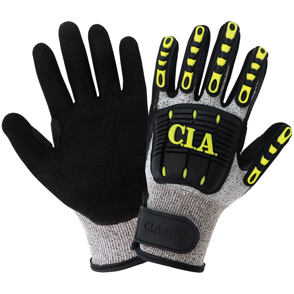 Vise Gripster® C.I.A. Cut, Abrasion, Puncture, and Impact Resistant Nitrile-Dipped Gloves, Cut A2