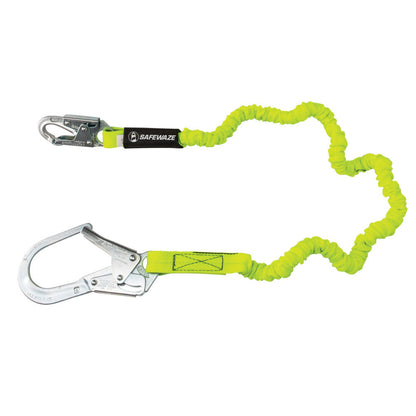 SafeWaze PRO 6' Stretch Internal Energy Absorbing Lanyard: Rebar Hook