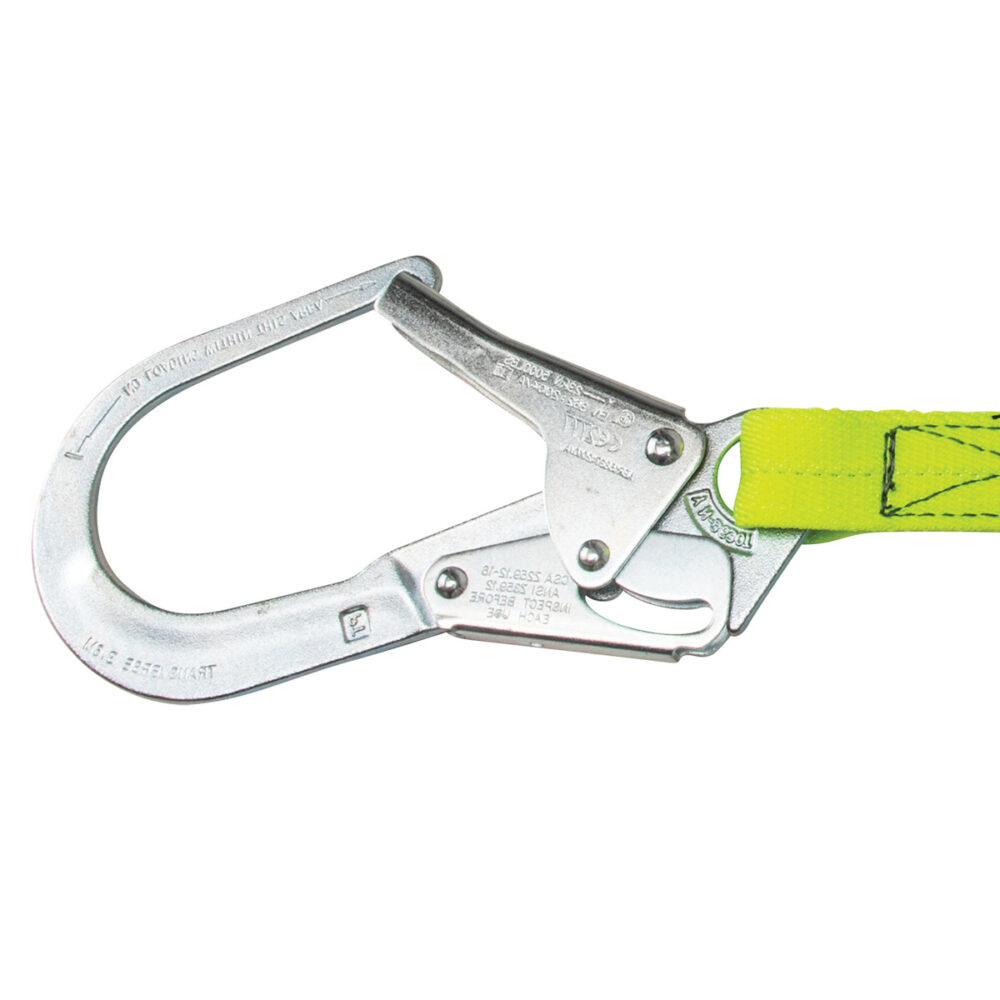 SafeWaze PRO 6' Stretch Internal Energy Absorbing Lanyard: Rebar Hook