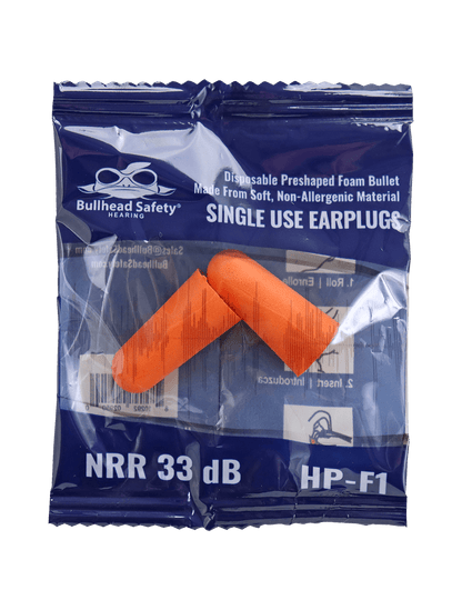 Bullhead Safety Hearing Protection Uncorded Polyurethane Foam NRR 32 dB Earplugs