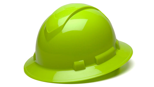 Ridgeline Full Brim 4 Pt Ratchet Suspension-Hi-Vis Lime