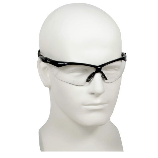 KleenGuard V60 Nemesis Bi-Focal Lens Reader Safety Glasses w. Neck Cord,+1.5 Diopter, Clear Lens