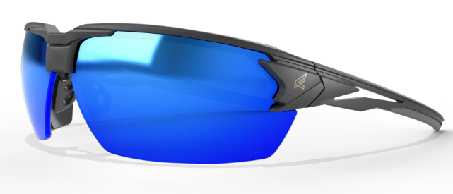 Pumori - Matte Black Frame with Aqua Precision Blue Mirror Lenses