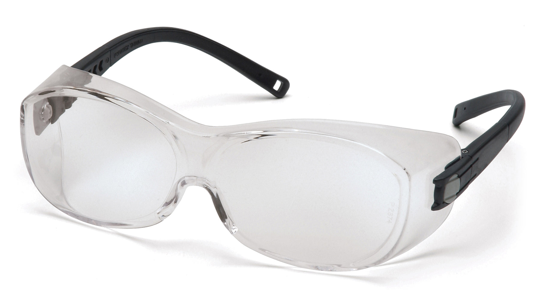 Clear H2X Anti-Fog Lens with Black Temples, over the glass, 12ea/1bx, 25bx/1cs