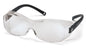 Clear H2X Anti-Fog Lens with Black Temples, over the glass, 12ea/1bx, 25bx/1cs