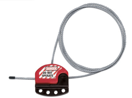 Cable Lockout Device with Steel Adjustable Cable Lockout, 3ft  Cable