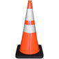 Cortina Series 28" Orange Traffic Cone with 10 lb. Base and Double Reflective Collars