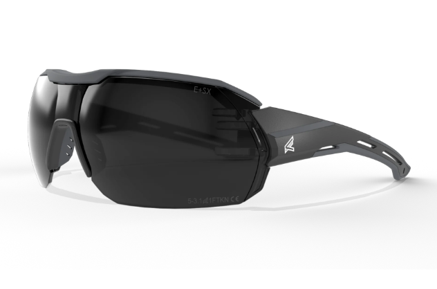 Kabru - Black Frame with Gray TPR/Vapor Shield Smoke Lenses