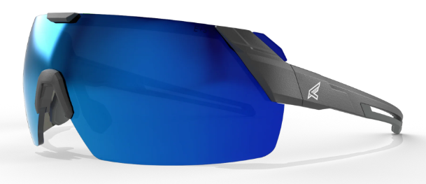Makalu - Matte Black Frame with Polarized Aqua Precision Blue Mirror Lenses