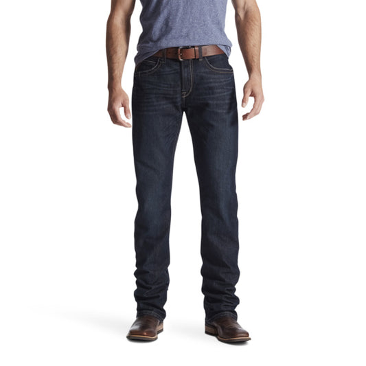 Ariat Rebar M4 relaxed DuraStretch edge boot cut jean, dark wash