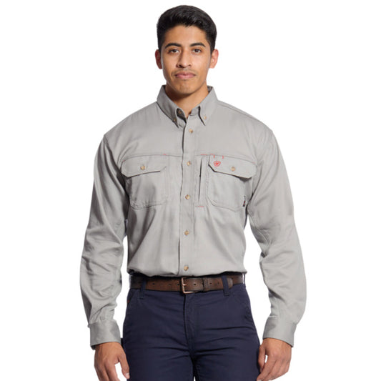 Men's FR Solid Vent Long Sleeve - Silver Fox