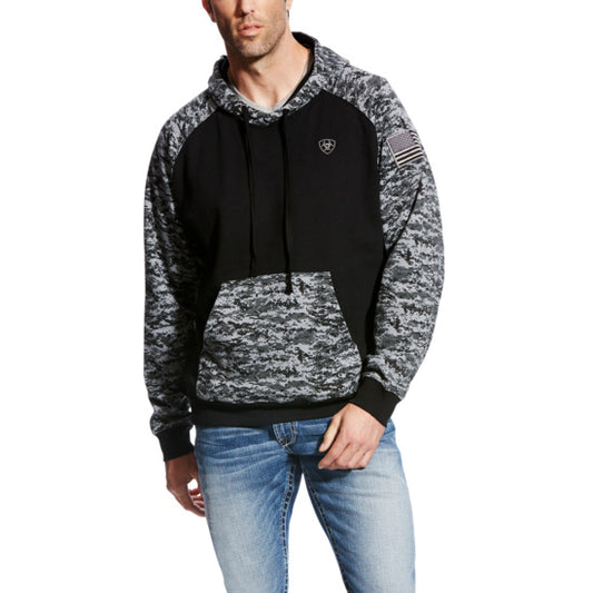Patriot Hoodie, Black Digi Camo