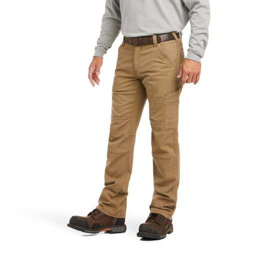 Ariat FR Straight Stretch DuraLight Canvas Stackable Straight Leg Pant, khaki 
