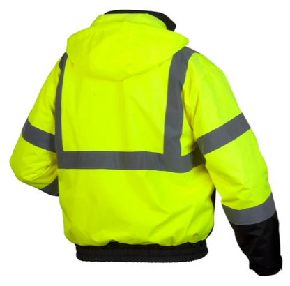 RJ3110 Pyramex Hi-Viz Class 3 Lime Jacket