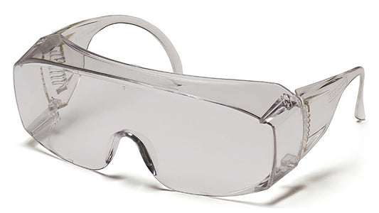 Pyramex clear, soft nose piece, with rubber temples 12EA/1BX, 25BX/1CS