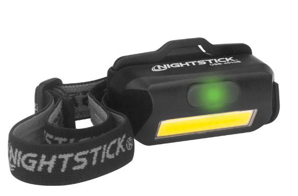 Multi-Flood USB Headlamp w/Brim Clip & Black Strap - LiPo - Black